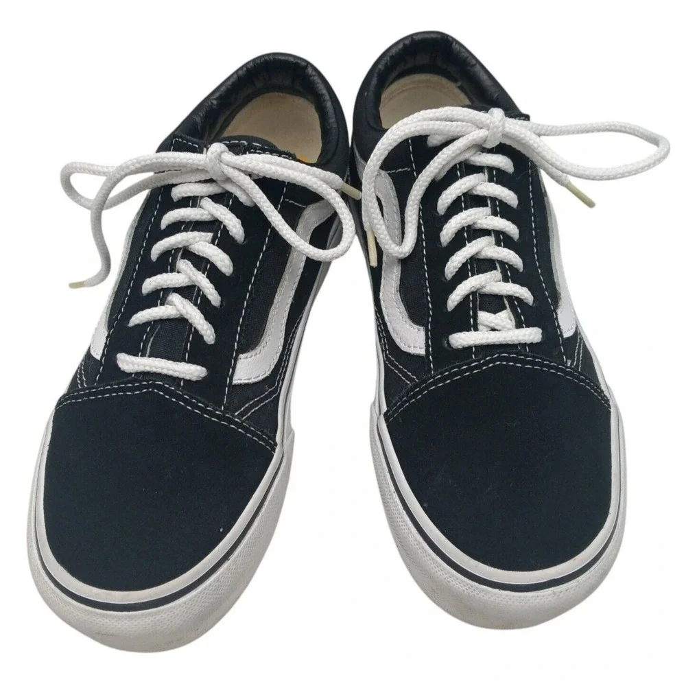 Vans Old Skool‎ Sk8-Lo Black Sneakers Low Top Lace Skate Shoes Youth 3.5 B / 5 G